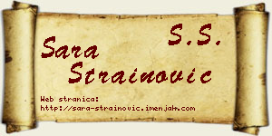 Sara Strainović vizit kartica